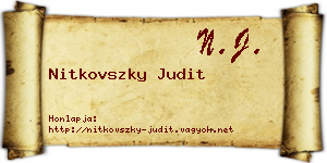 Nitkovszky Judit névjegykártya